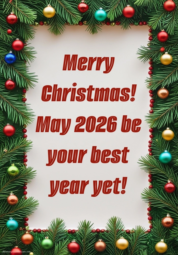 Felicitări și imagini de Crăciun și Anul Nou în Engleză: Globuri de Crăciun