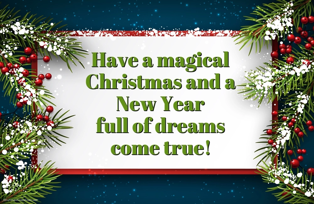 Felicitări și imagini de Crăciun și Anul Nou în Engleză: Decorațiuni de Crăciun