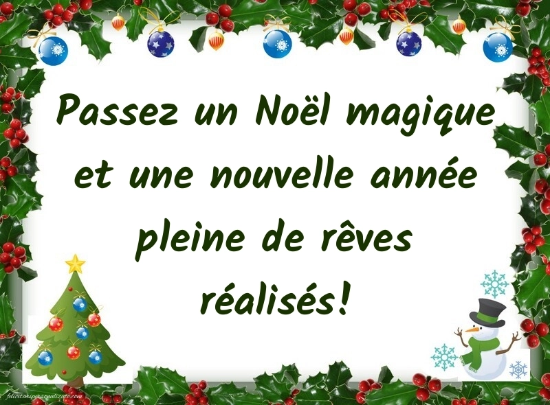 Felicitări și imagini de Crăciun și Anul Nou în Franceză: Aranjamente de Crăciun