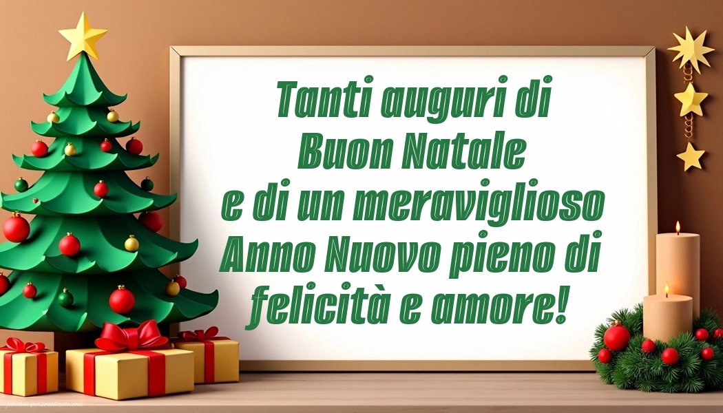 Felicitări și imagini de Crăciun și Anul Nou în Italiană: Brad de Crăciun