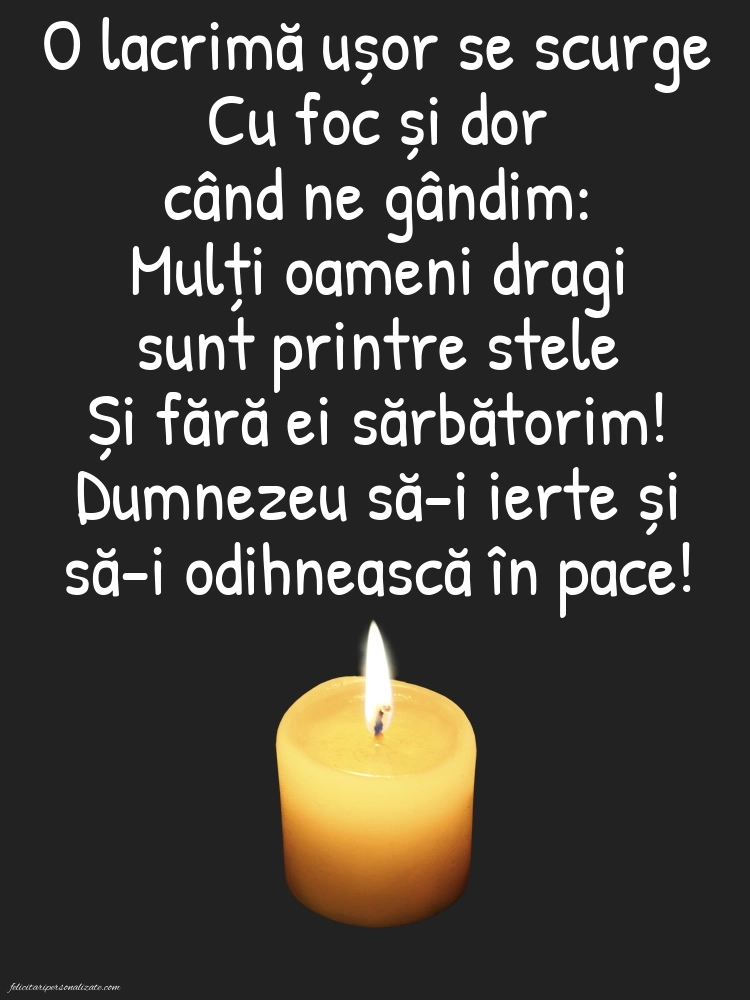 Felicitări și Imagini de Crăciun: Lumânari (Comemorare)