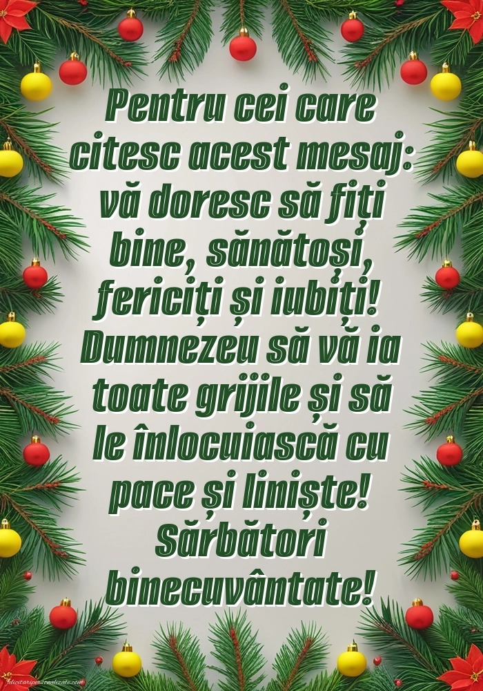 Felicitări și Imagini de Crăciun: Globuri de Crăciun