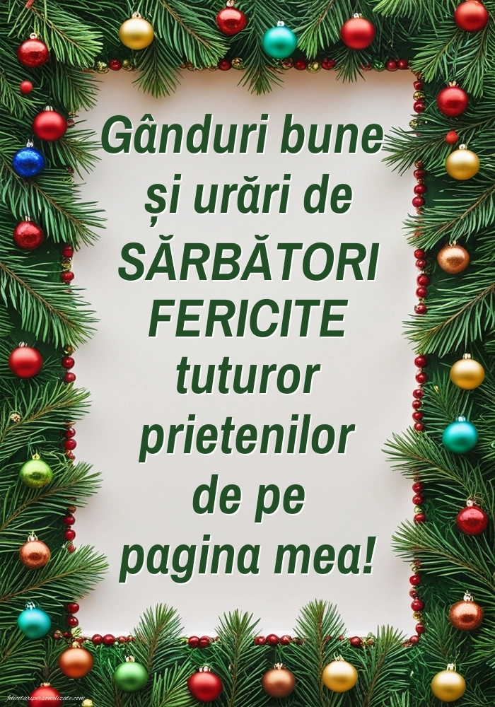 Felicitări și Imagini de Crăciun: Globuri de Crăciun