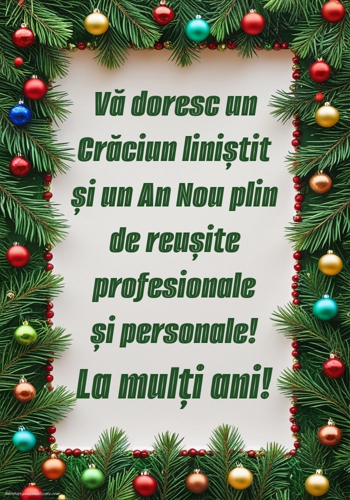 Imagini cu urări de Crăciun 2025: Globuri de Crăciun