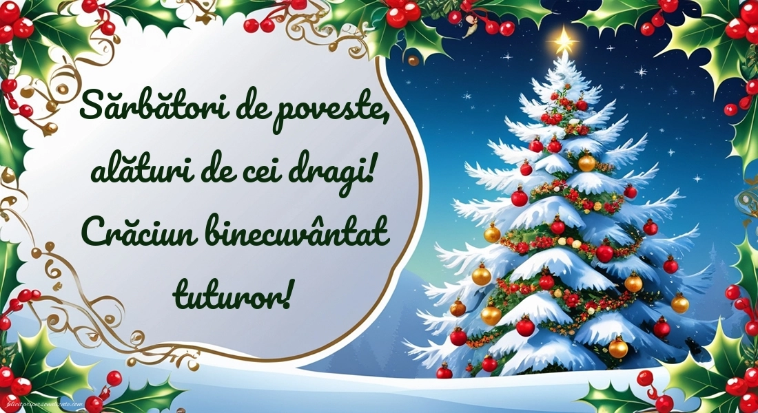 Imagini cu mesaje de Crăciun 2025: Brad de Crăciun