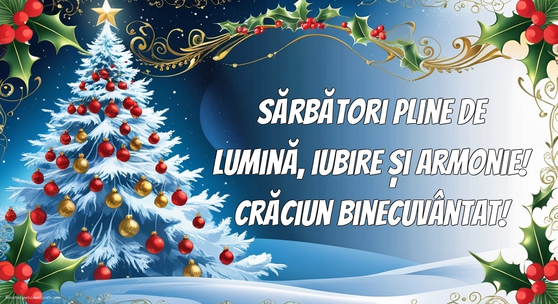 Imagini cu mesaje de Crăciun 2025: Brad de Crăciun