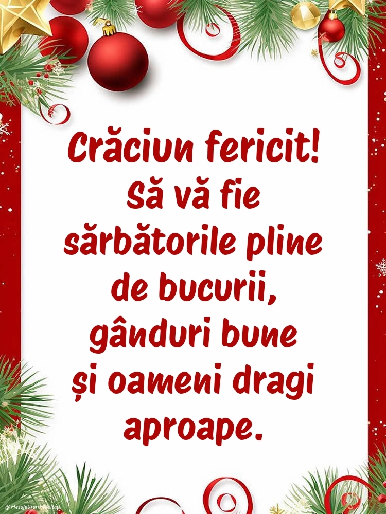 Felicitări și Imagini de Crăciun: Decorațiuni de Sărbători