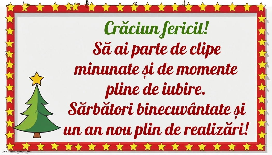 Imagini cu urări de Crăciun 2025: Brad de Crăciun