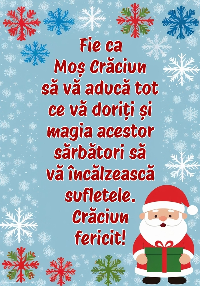Poze cu mesaje frumoase de Crăciun: Moș Crăciun