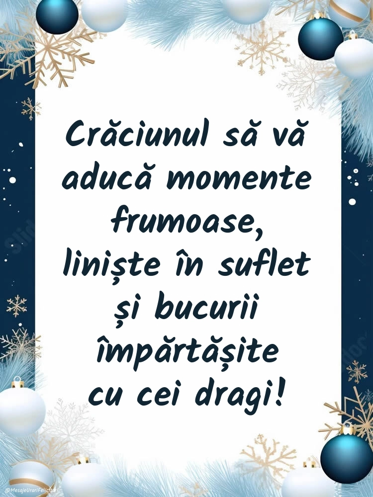 Felicitări și Imagini de Crăciun: Decorațiuni de Sărbători