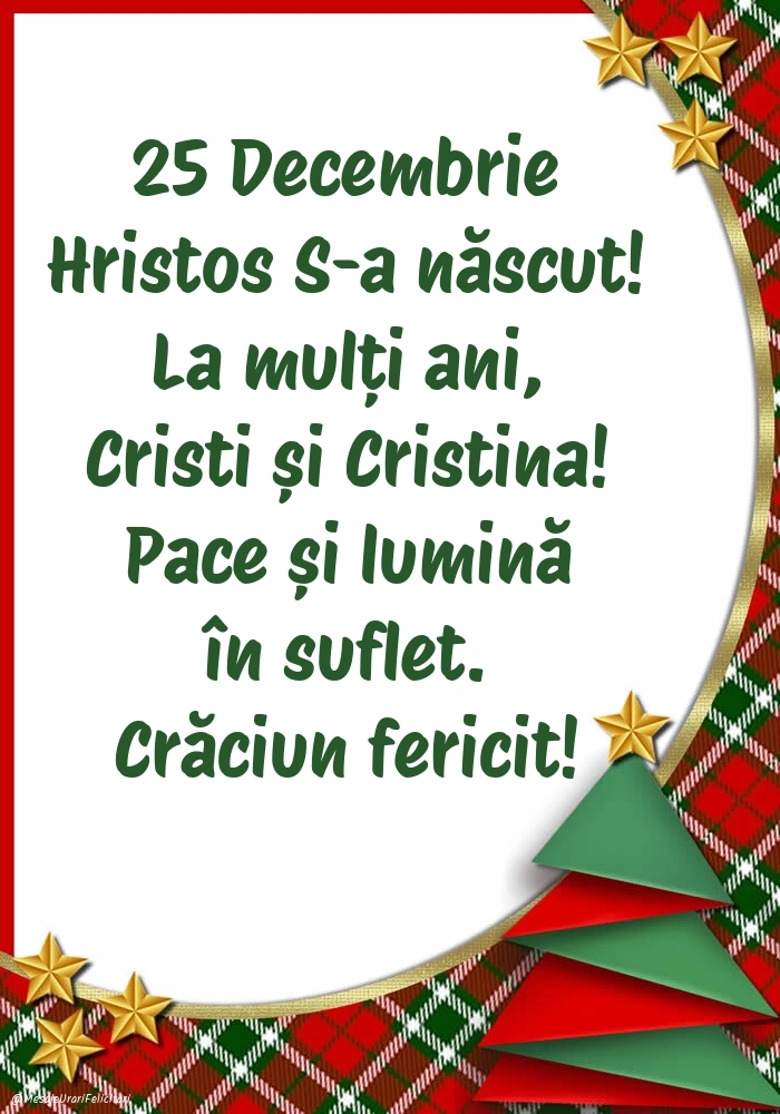Imagini cu Mesaje de Nașterea Domnului (25 Decembrie): Brad de Crăciun