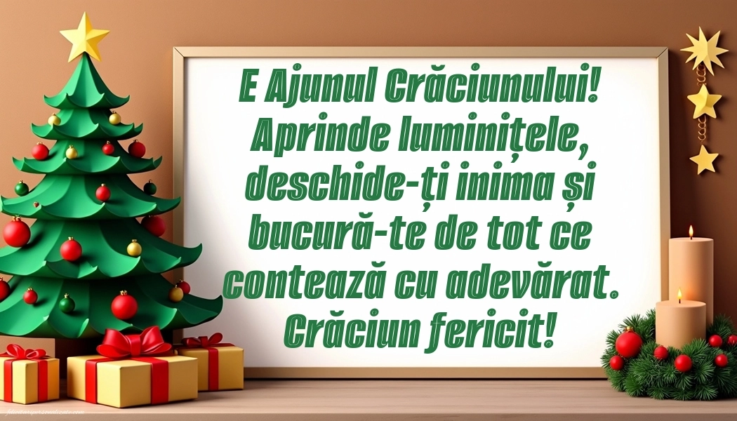 Imagini cu urări de Ajunul Crăciunului: Brad de Crăciun