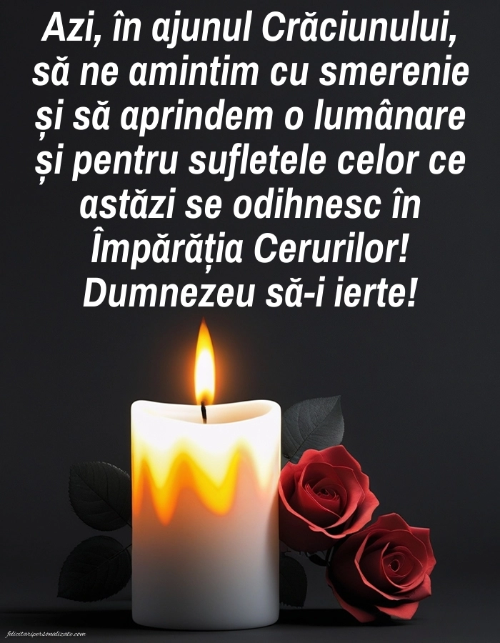 Imagini cu urări de Ajunul Crăciunului: Lumânari (Comemorare)