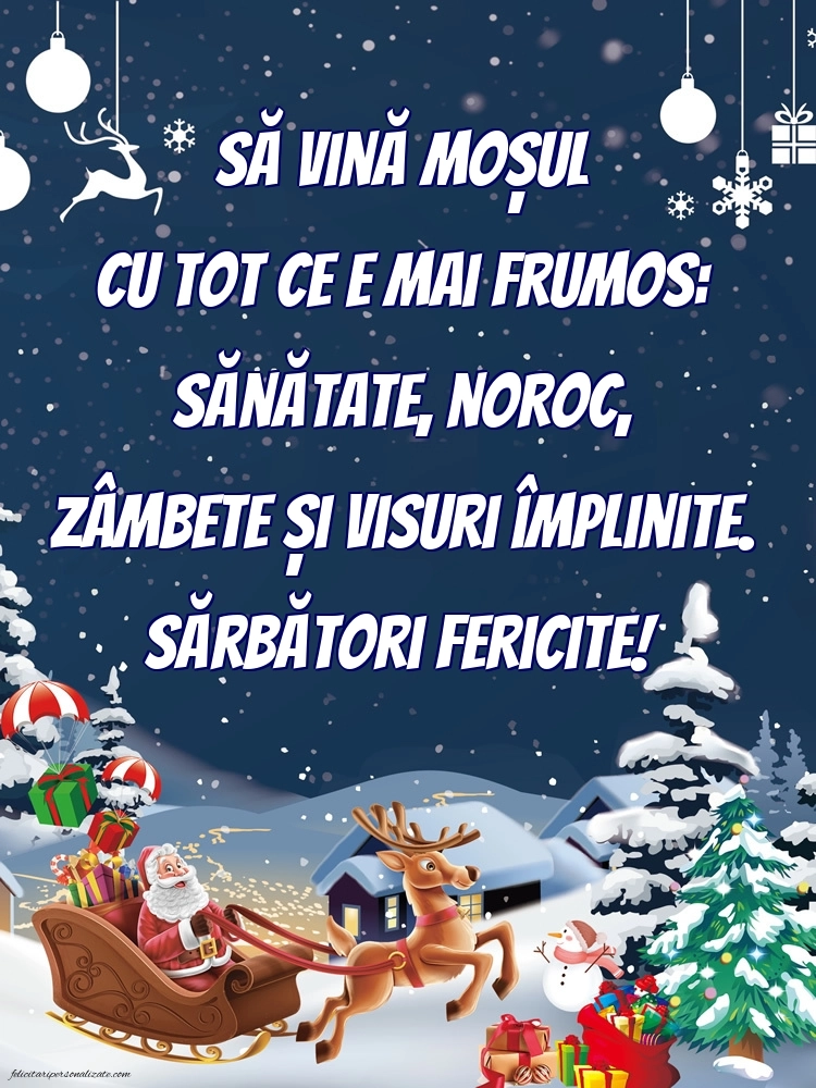 Imagini cu urări de Ajunul Crăciunului: Moș Crăciun