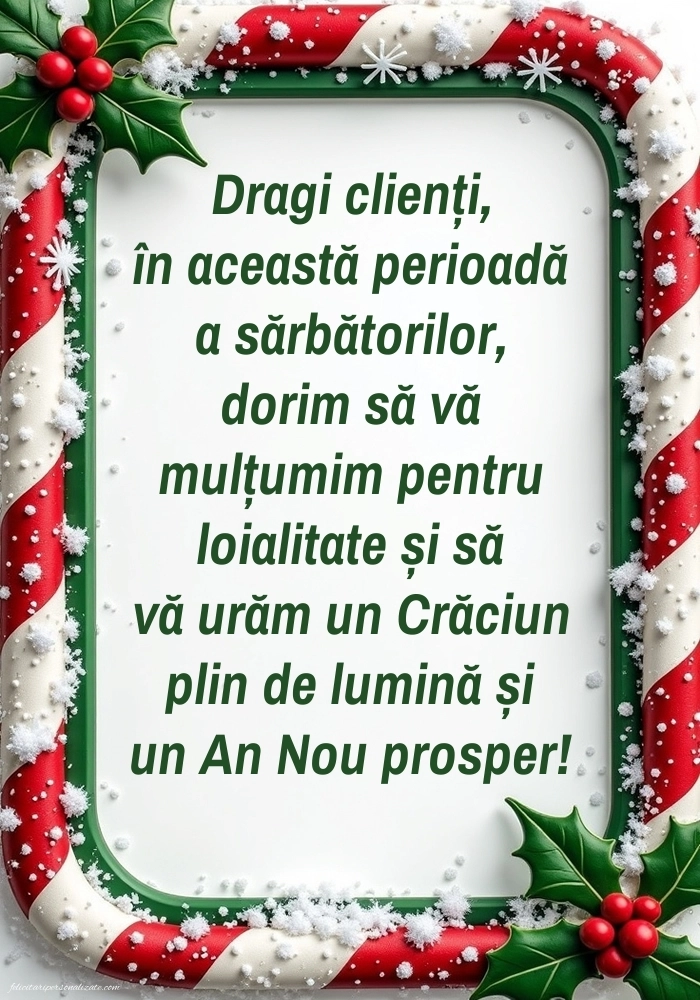 Imagini cu Urări de Crăciun pentru Clienți: Aranjamente de Crăciun