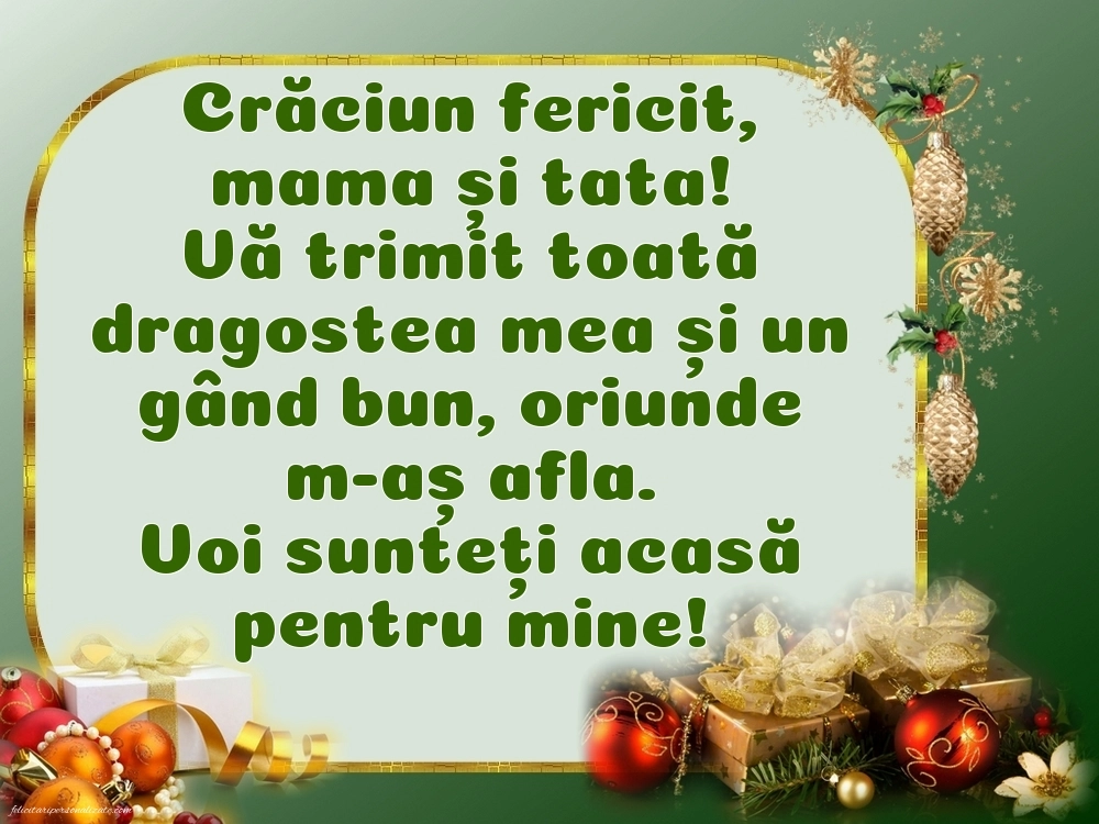 Felicitări cu imagini de Crăciun pentru părinți: Aranjamente de Crăciun