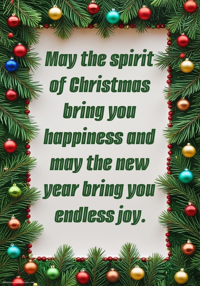 Imagini cu Felicitări de Crăciun în limba Engleză: Globuri de Crăciun