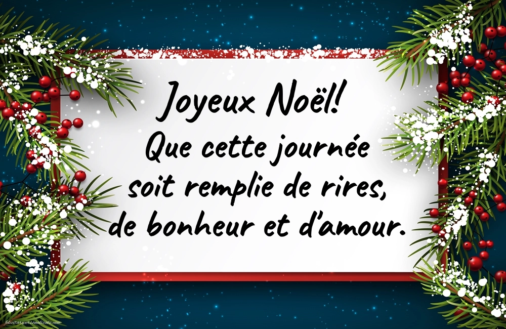 Imagini cu Felicitări de Crăciun în limba Franceză: Decorațiuni de Crăciun