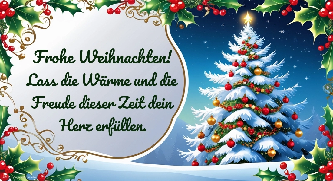 Imagini cu Felicitări de Crăciun în limba Germană: Brad de Crăciun