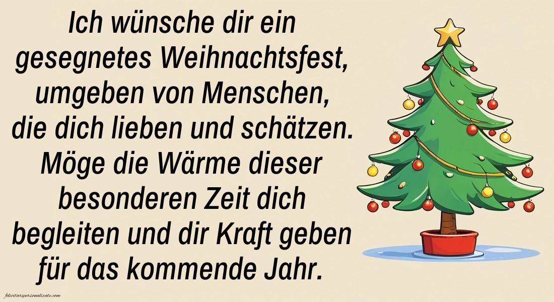 Imagini cu Felicitări de Crăciun în limba Germană: Brad de Crăciun Imagini cu Felicitări de Crăciun în limba Germană: Brad de Crăciun