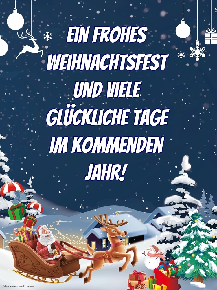 Imagini cu Felicitări de Crăciun în limba Germană: Moș Crăciun