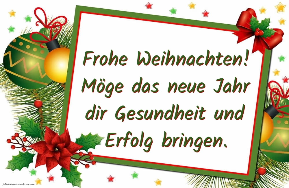 Imagini cu Felicitări de Crăciun în limba Germană: Globuri de Crăciun