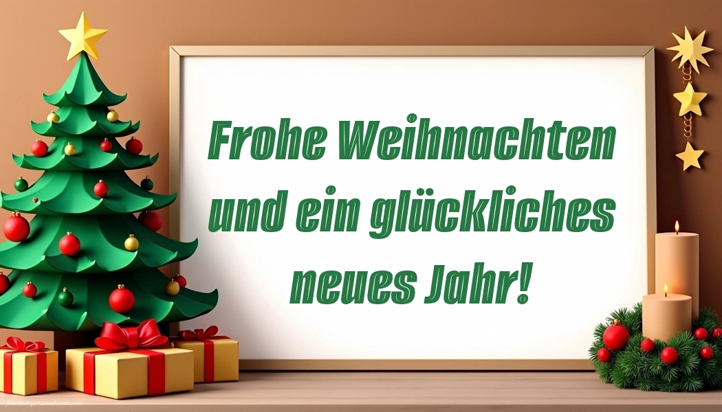 Imagini cu Felicitări de Crăciun în limba Germană: Brad de Crăciun