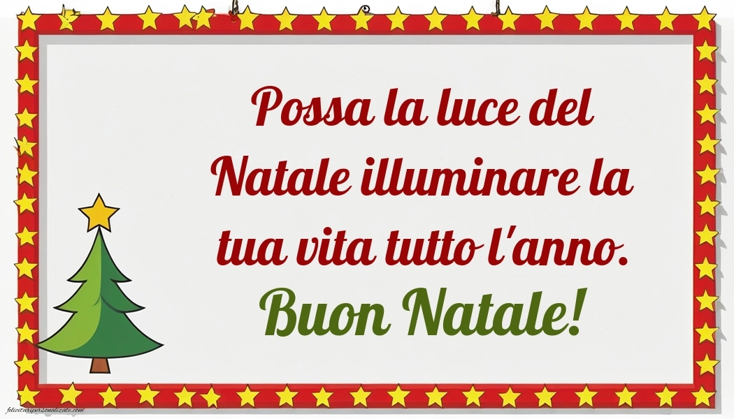 Imagini cu Felicitări de Crăciun în limba Italiană: Brad de Crăciun