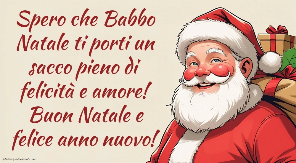 Imagini cu Felicitări de Crăciun în limba Italiană: Moș Crăciun