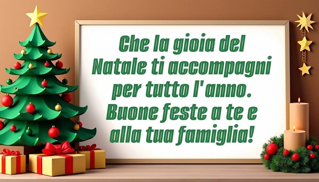 Imagini cu Felicitări de Crăciun în limba Italiană: Brad de Crăciun