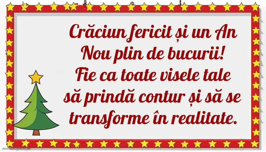Imagini cu felicitări de Crăciun și Anul nou 2026: Brad de Crăciun