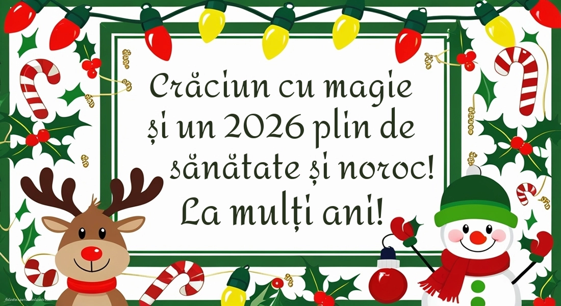 Felicitări Crăciun și Anul nou 2026: Aranjamente de Crăciun