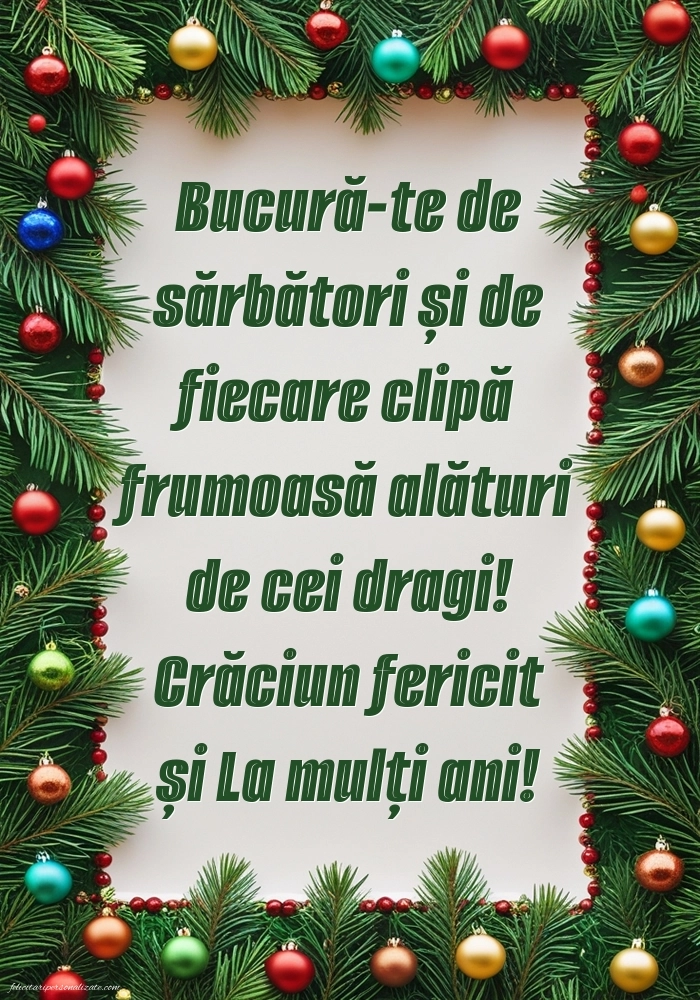 Felicitări Crăciun și Anul nou 2026: Globuri de Crăciun