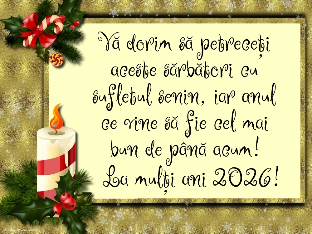 Felicitări Crăciun și Anul nou 2026: Aranjamente de Crăciun
