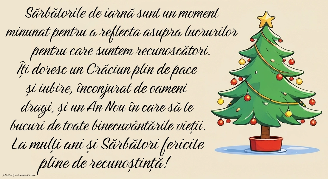 Felicitări Crăciun și Anul nou 2026: Brad de Crăciun