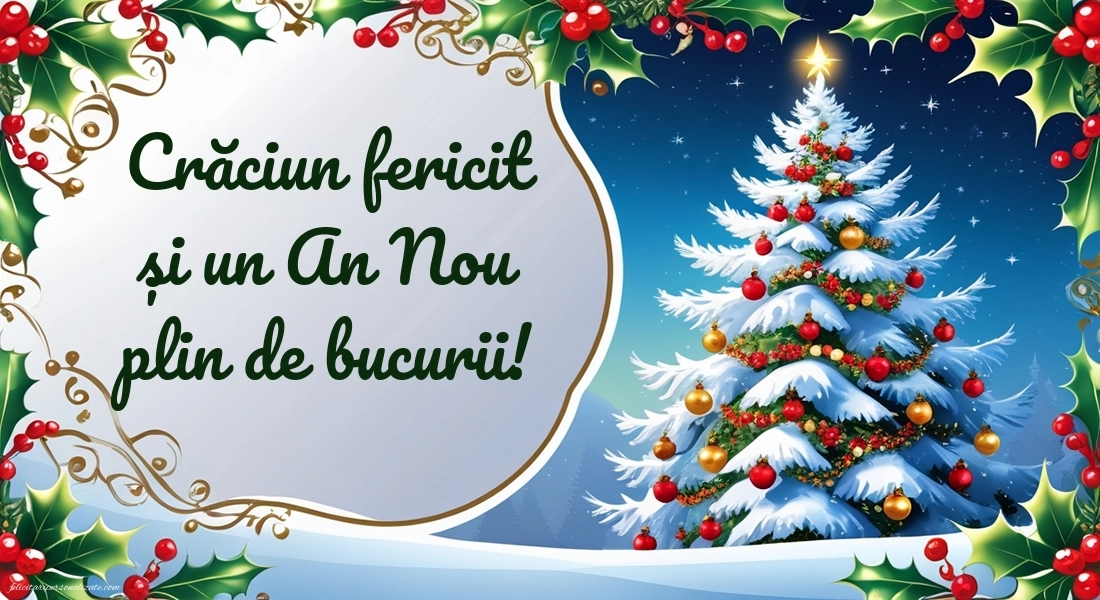 Felicitări Crăciun și Anul nou 2026: Brad de Crăciun