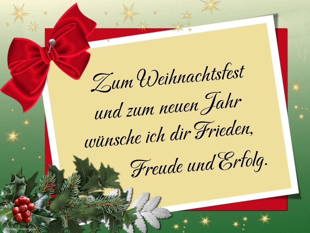 Imagini cu urări de Crăciun și Anul Nou în Germană: Aranjamente de Crăciun