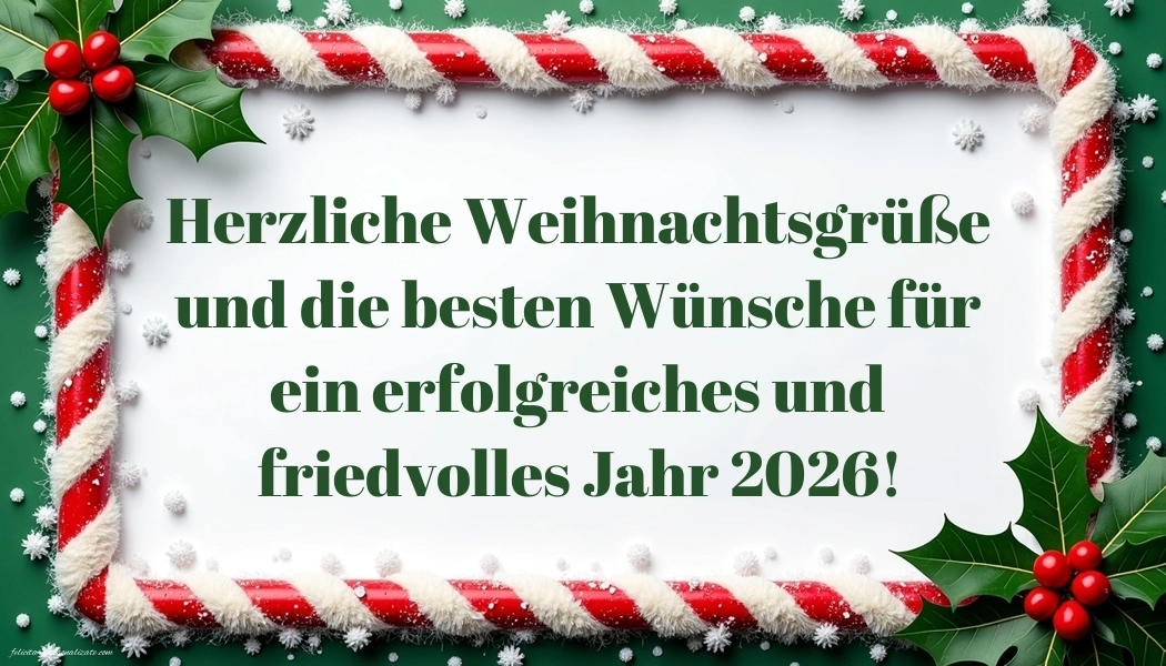 Imagini cu urări de Crăciun și Anul Nou în Germană: Aranjamente de Crăciun