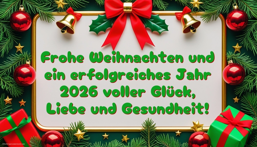 Imagini cu urări de Crăciun și Anul Nou în Germană: Aranjamente de Crăciun