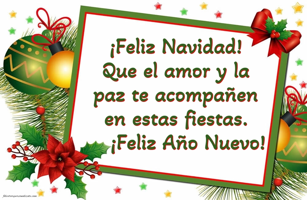 Imagini și Urări de Crăciun și Anul Nou în Spaniolă: Globuri de Crăciun