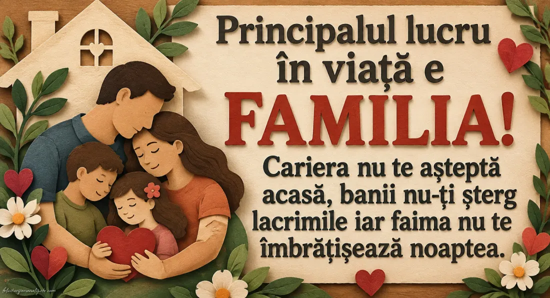Imagini cu mesaje despre familie: 