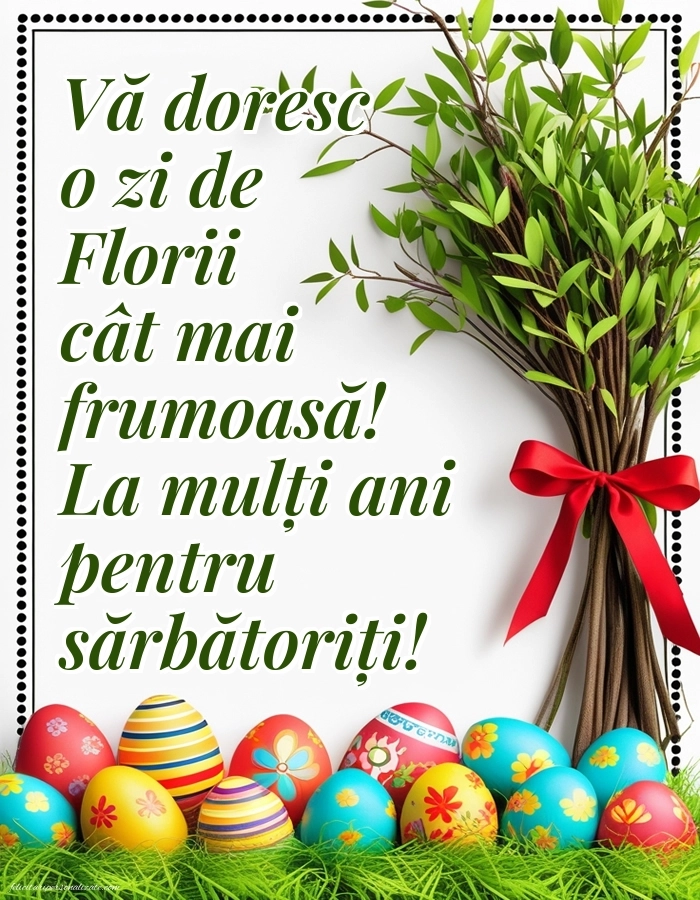 Imagini cu urări de Duminica Floriilor: Flori