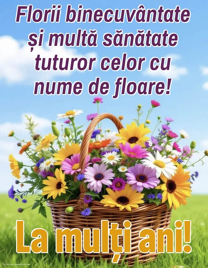 Felicitări de Florii pentru facebook: Flori