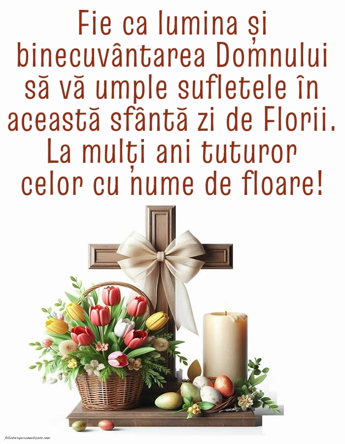 Imagini cu urări de Duminica Floriilor: Credință