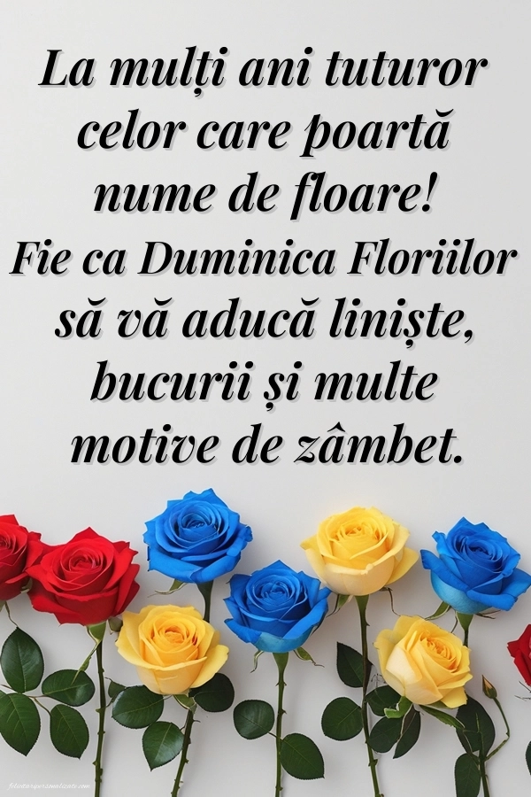 Imagini cu urări de LA MULȚI ANI de FLORII: Trandafiri