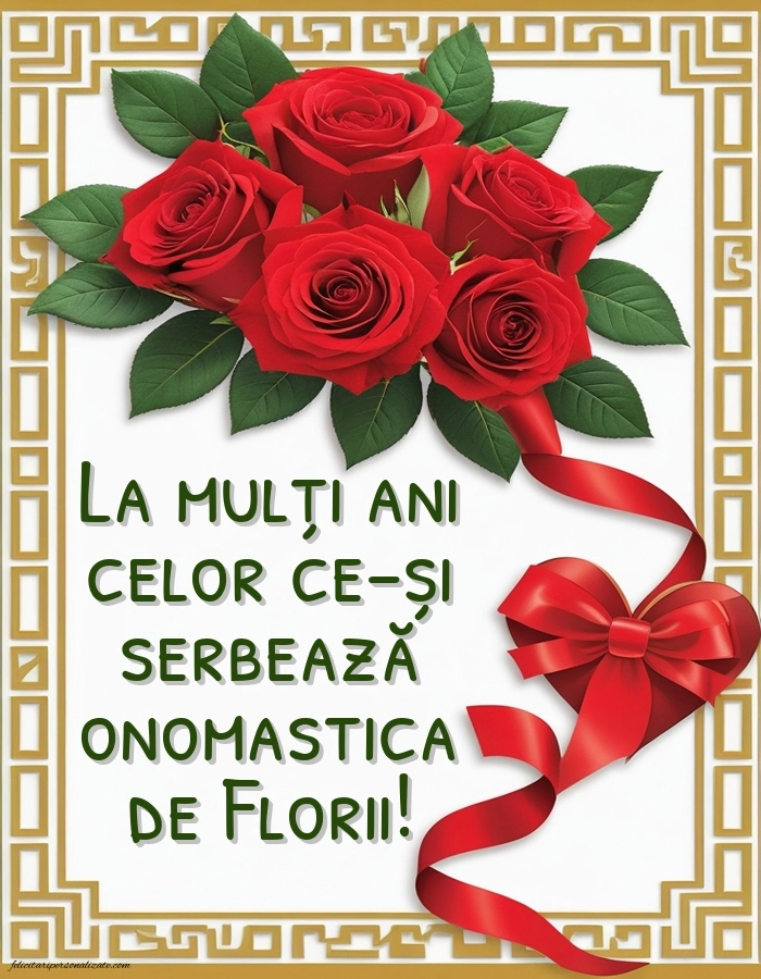 Felicitări de Florii pentru facebook: Trandafiri