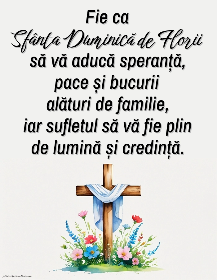 Felicitări de Florii: Imagini, Mesaje și Urări: Credință