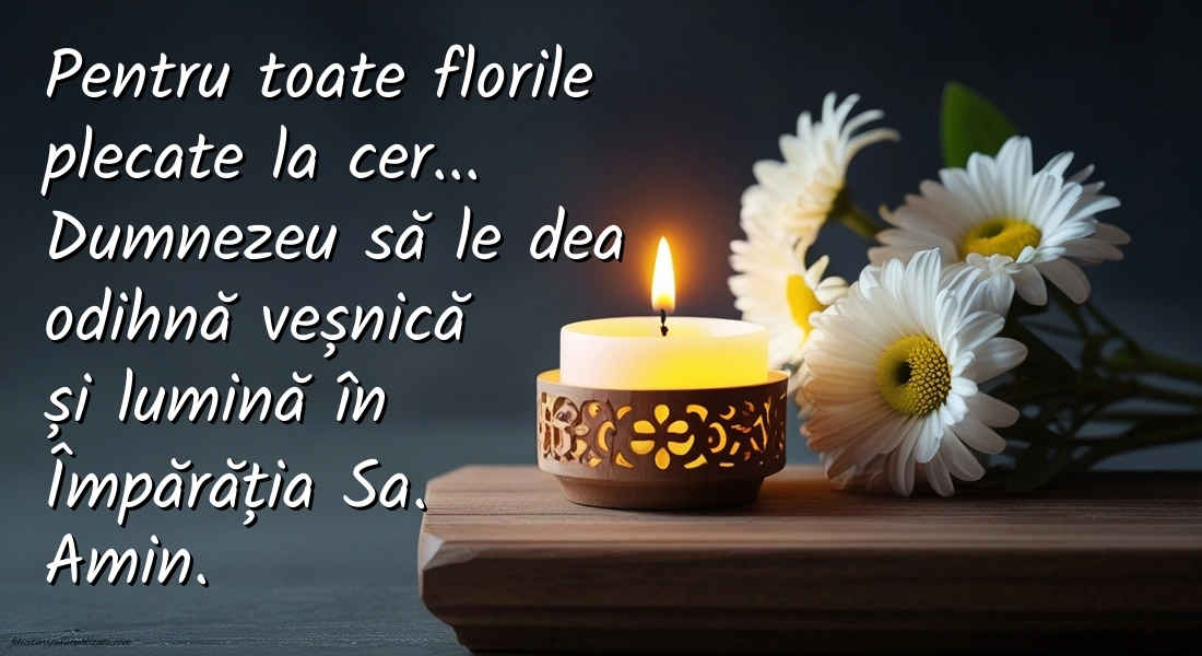 Cele Mai Frumoase Felicitări și Imagini de Florii 2026: Lumânari (Comemorare)