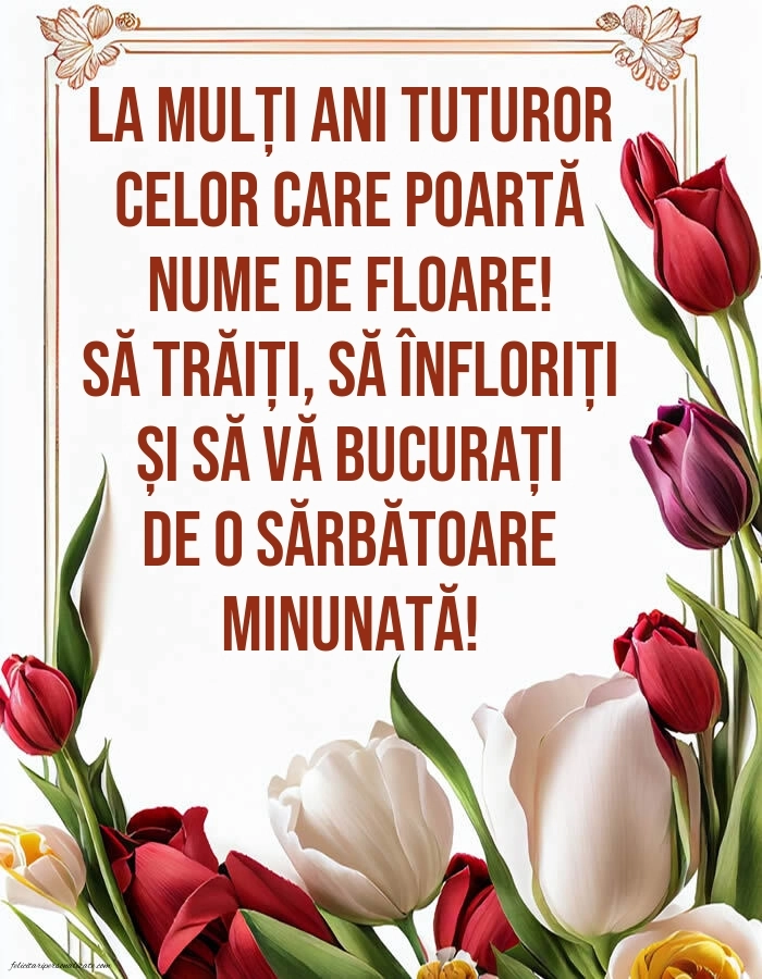 Felicitări de Florii pentru facebook: Flori