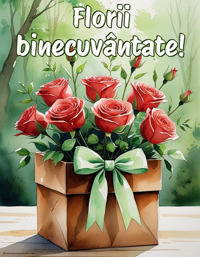 Poze cu urări de Florii 2026: Trandafiri